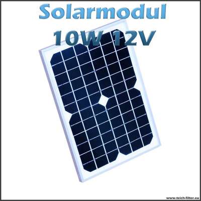 Solarmodul 10W 12V monokristallin für Garten und Camping