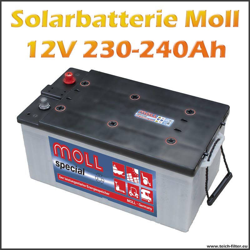 Solarbatterie 230-240Ah 12V Moll für Haus, Heim und Wohnmobil